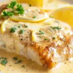 Baked Fish with Lemon Cream Sauce