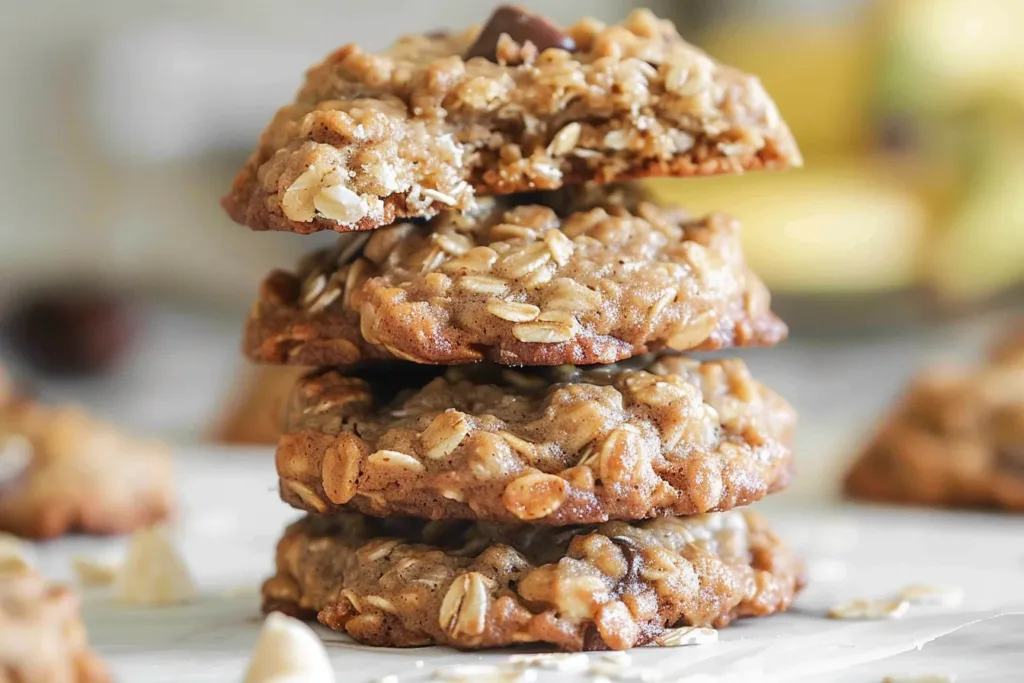 Chewy Banana Oatmeal Cookies