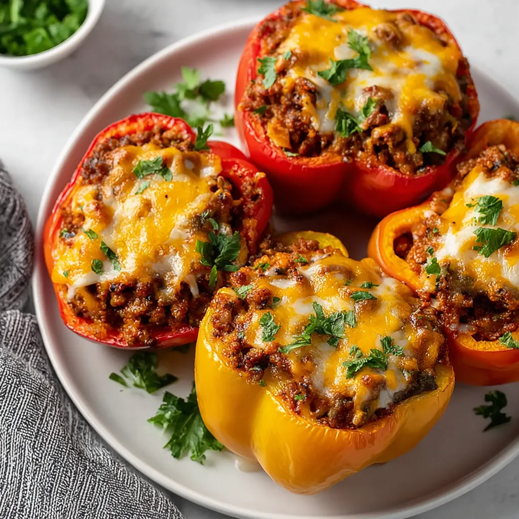 High Protein Unstuffed Peppers