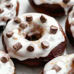 Hot Chocolate Donuts with Marshmallow Glaze