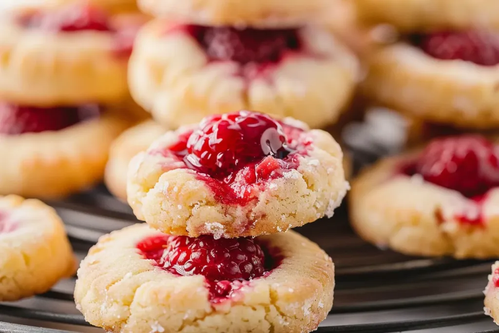 Raspberry Thumbprint Cookies
