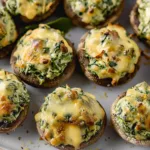 Spinach Dip Stuffed Mushrooms