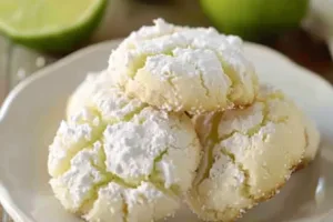 COCONUT KEY LIME CRINKLE COOKIES