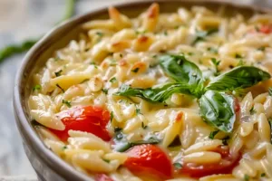 Healthy Baked Feta Orzo