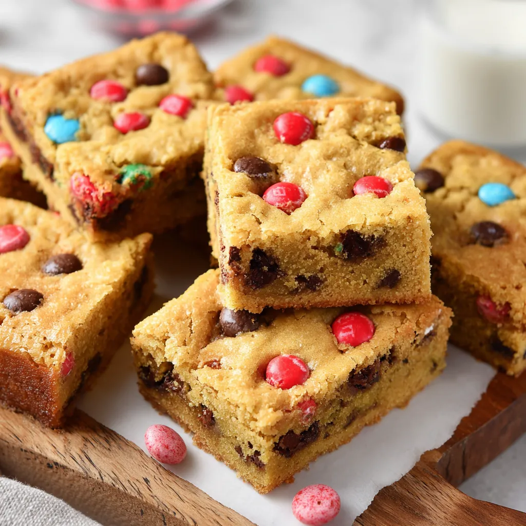 M&amp;M Cookie Bars