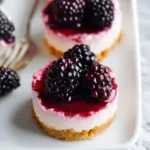No Bake Mini Blackberry Cheesecakes