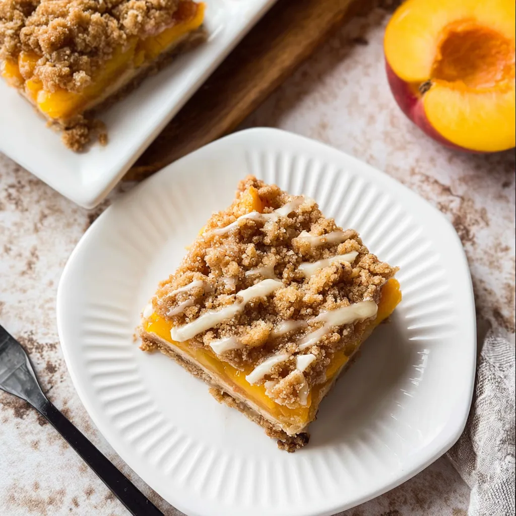 Peach Pie Crumble Bars