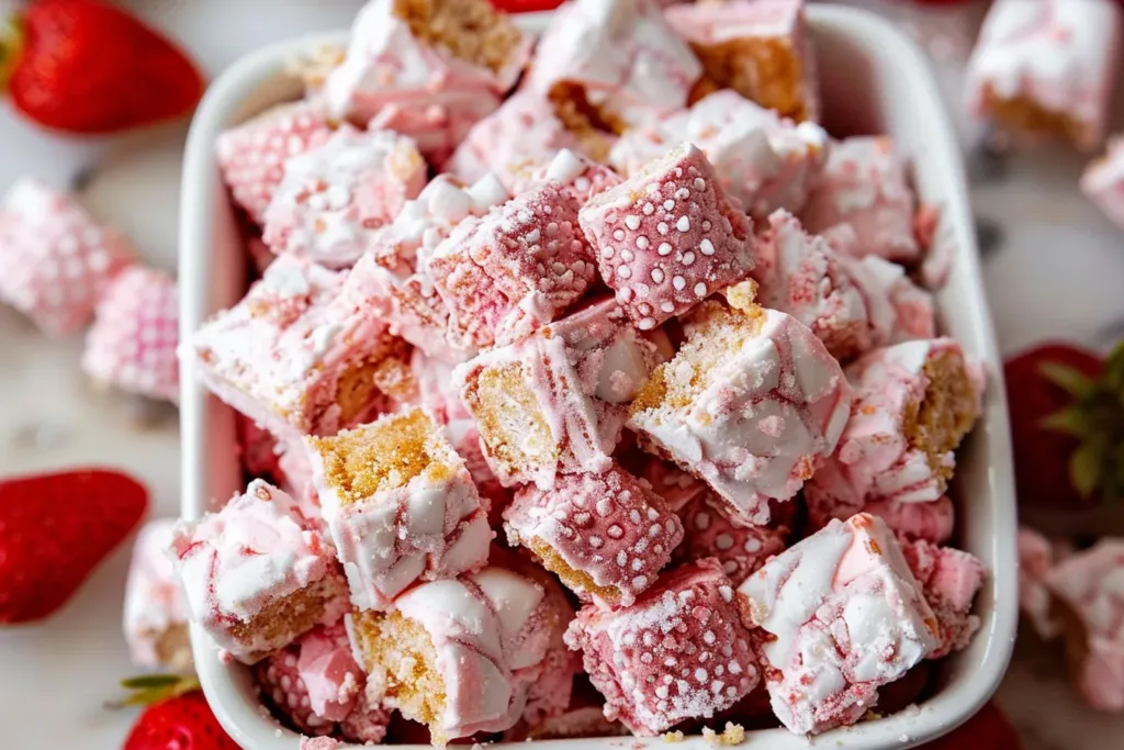 Strawberry Cheesecake Puppy Chow