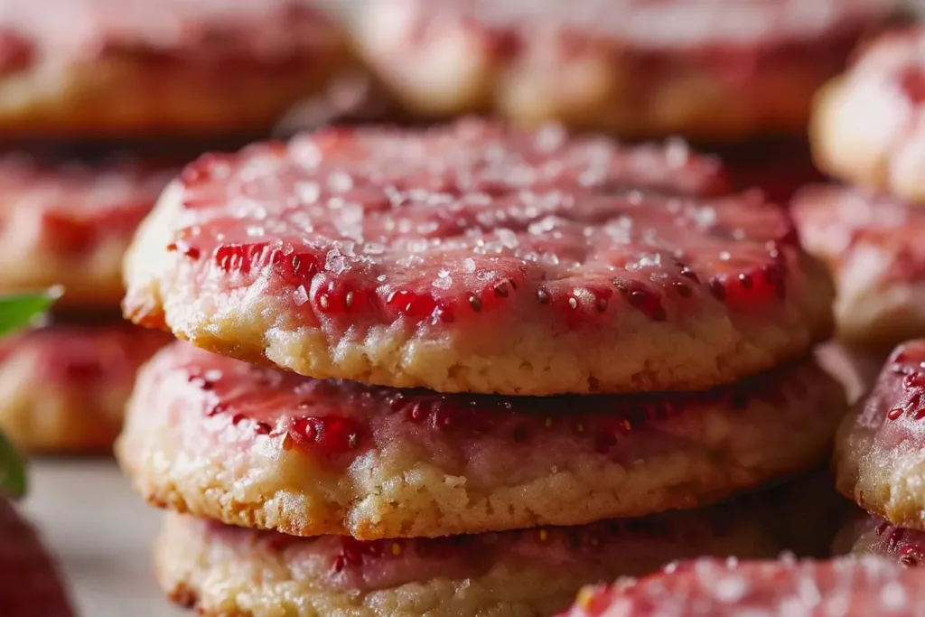 Strawberry Shortbread Cookies