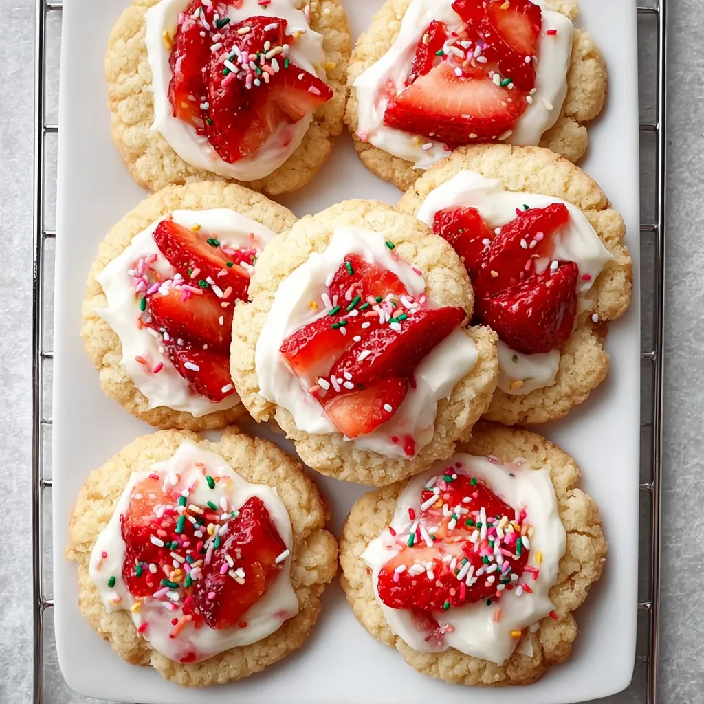Strawberry Shortcake Butter Cookies