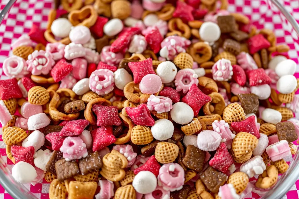 Valentine Sweet and Salty Snack Mix