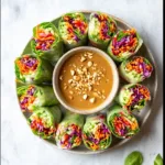 VEGETABLE SPRING ROLLS WITH PEANUT SAUCE