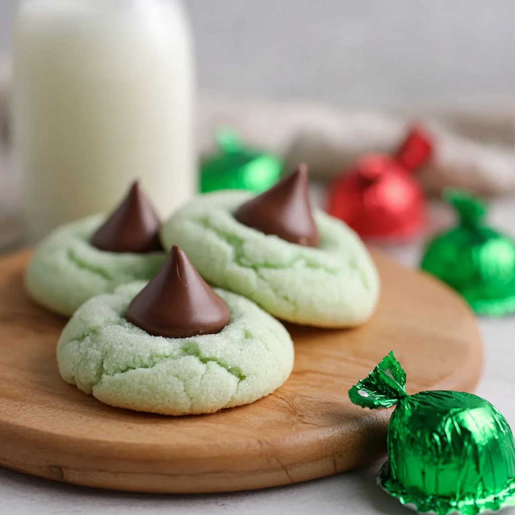 Mint Chocolate Kiss Blossom Cookies 7 Mint Chocolate Kiss Blossom Cookies