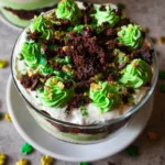 Easy St. Patrick's Day Brownie Trifle