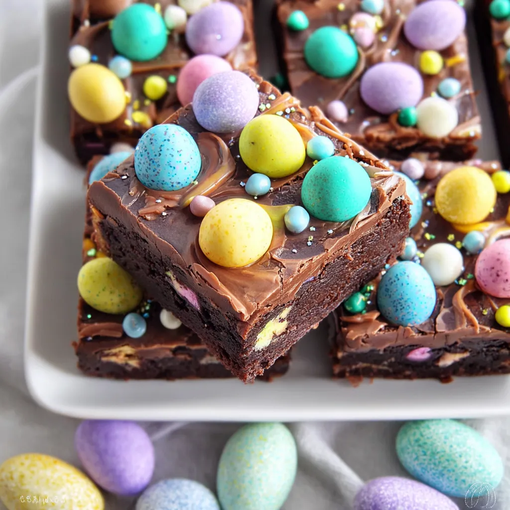 FROSTED EASTER BROWNIES
