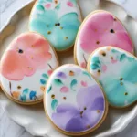 Painted Fondant Egg Cookies