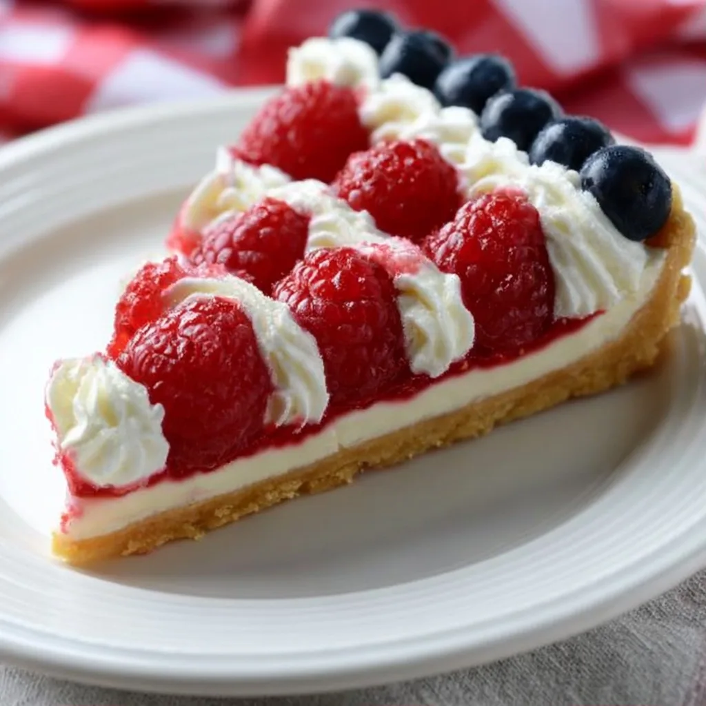 American Flag Fruit Pizza - step by step