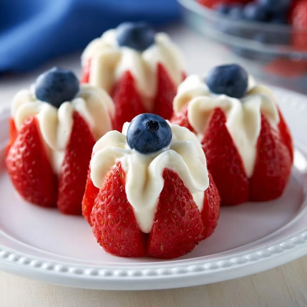 Cheesecake Stuffed Strawberries - finished dish