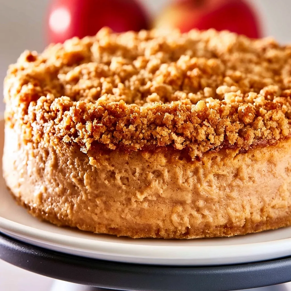 Apple Crisp Cheesecake - step by step