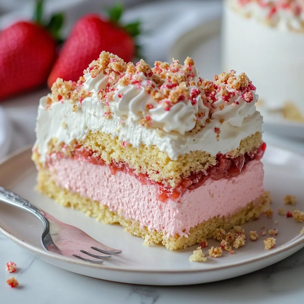 Strawberry Crunch Cheesecake Recipe - step by step
