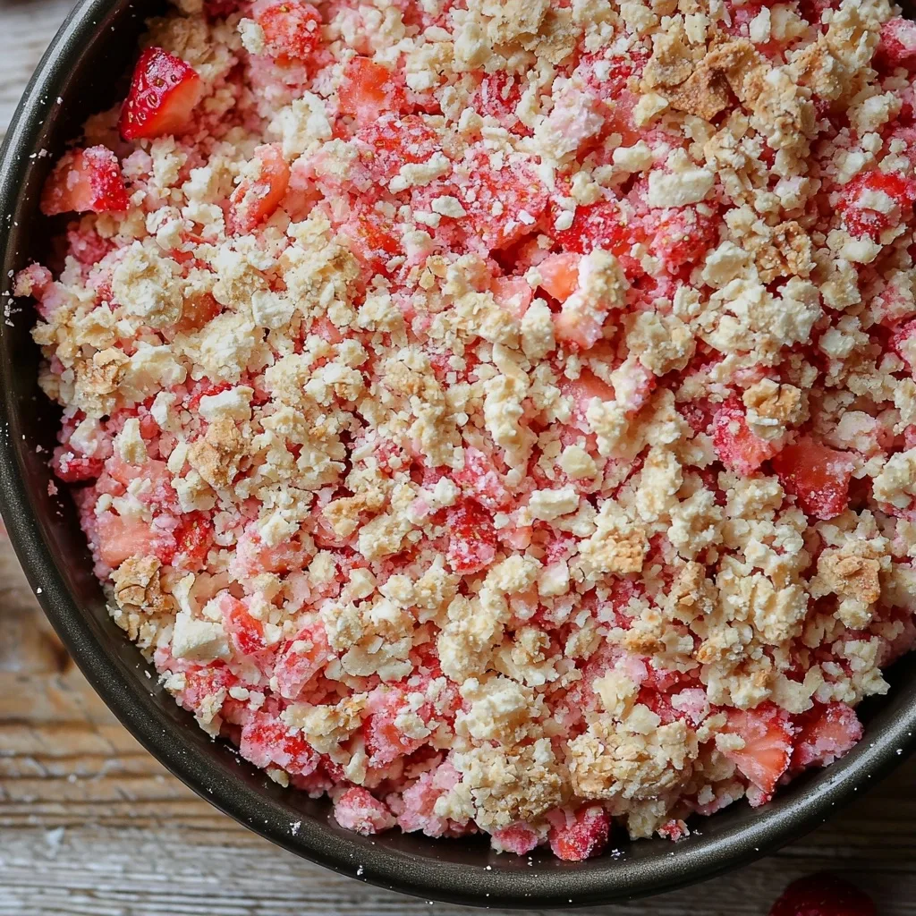 Strawberry Crunch Cheesecake - step by step