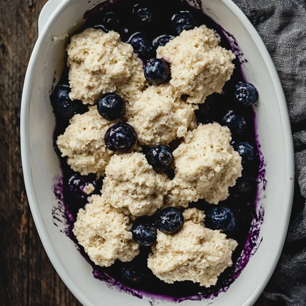 Blueberry Cobbler - step by step