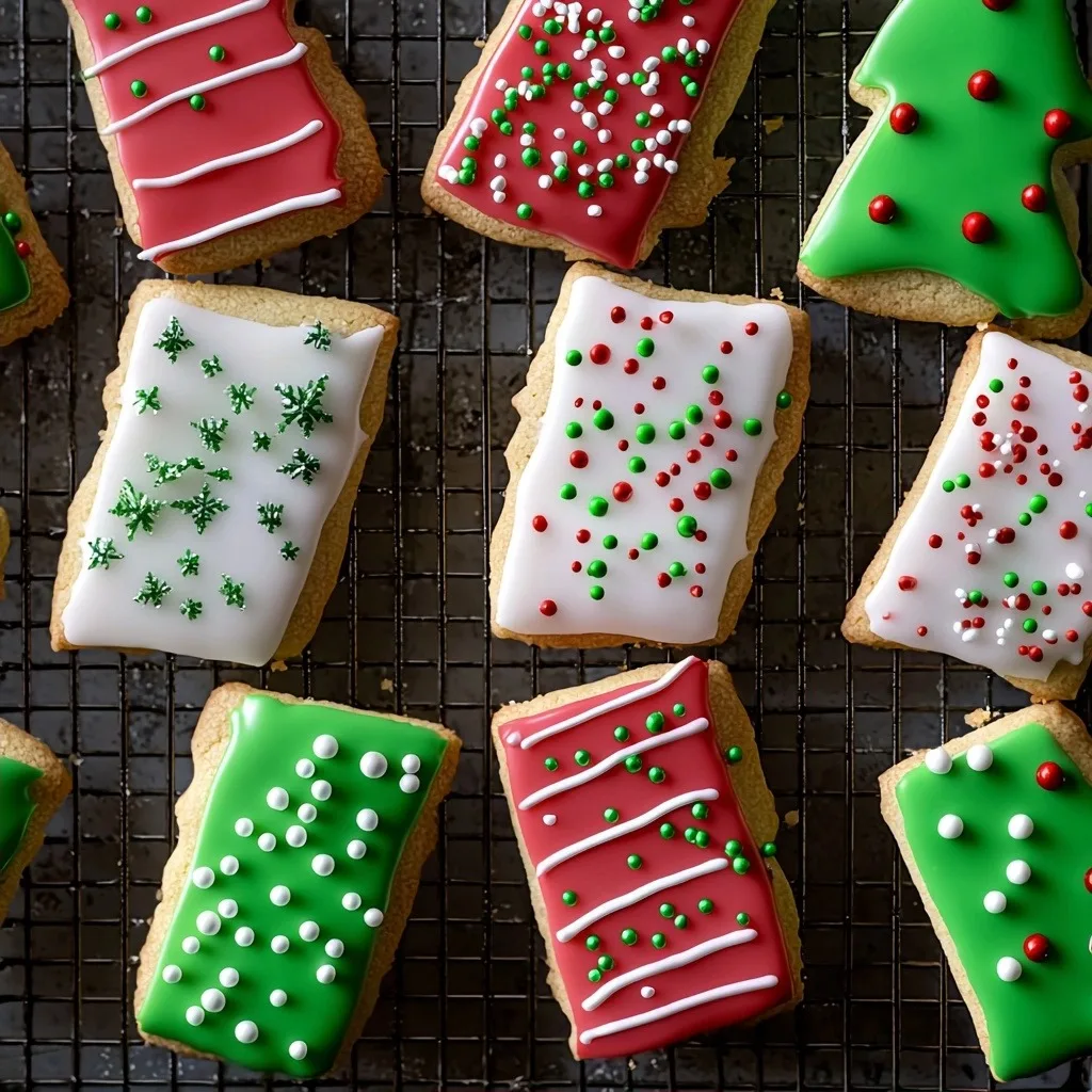 Christmas Sugar Cookie Bars - finished dish