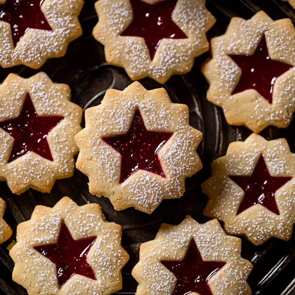 Shortbread Linzer Cookies with Raspberry Jam - step by step