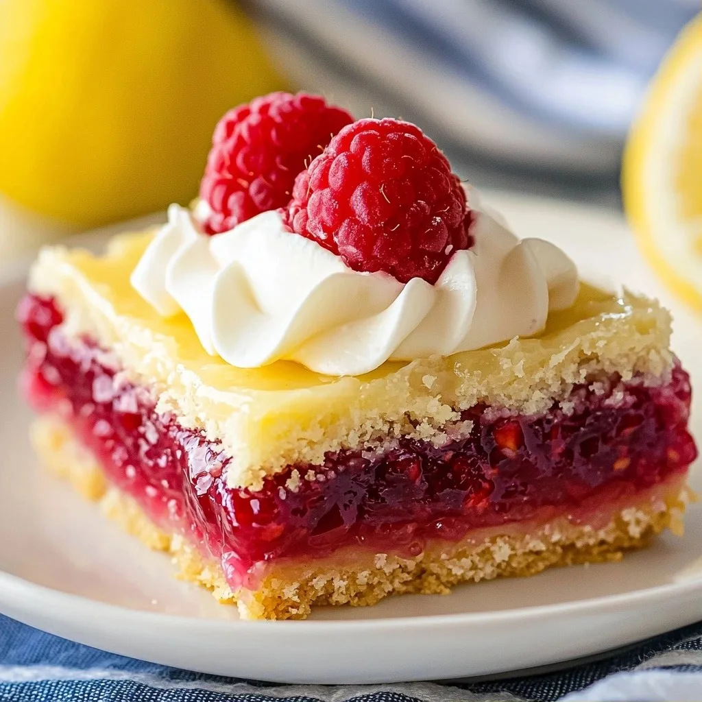 Lemon Raspberry Bars - step by step
