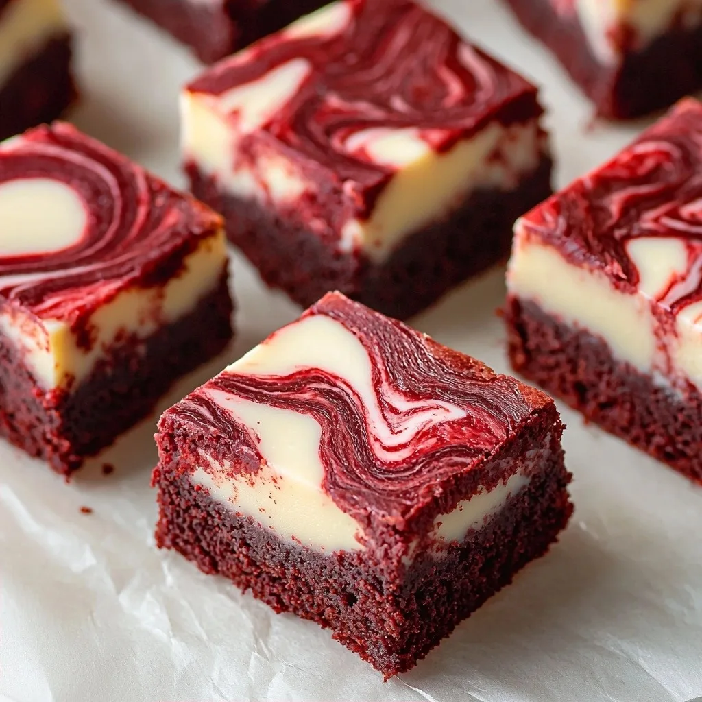 Red Velvet Brownie Recipe - finished dish