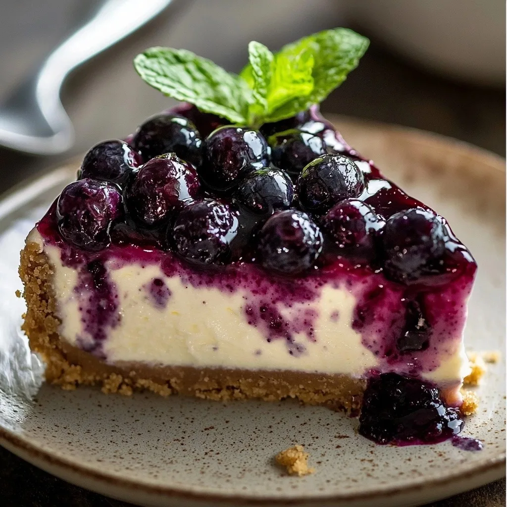 Easy No-Bake Blueberry Cheesecake Recipe - step by step