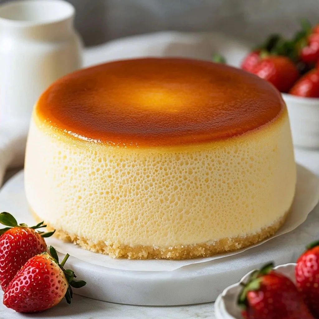 Japanese Cotton Cheesecake - finished dish