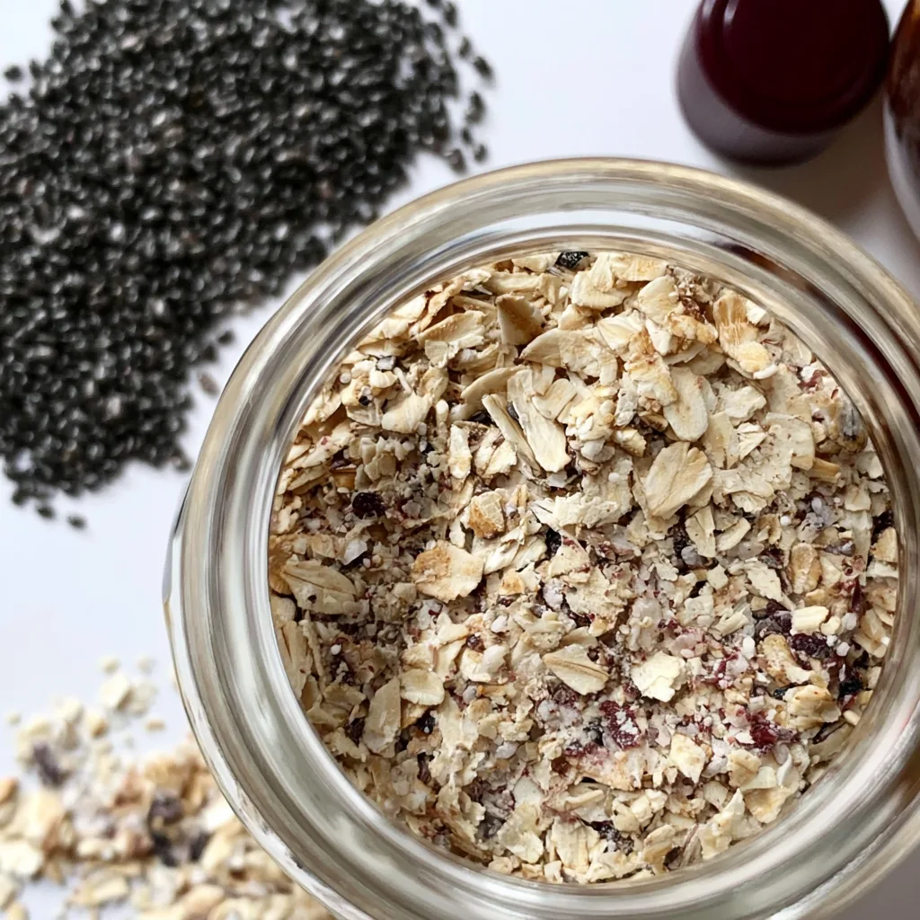 Banana Chia Protein Overnight Oats Recipe - step by step