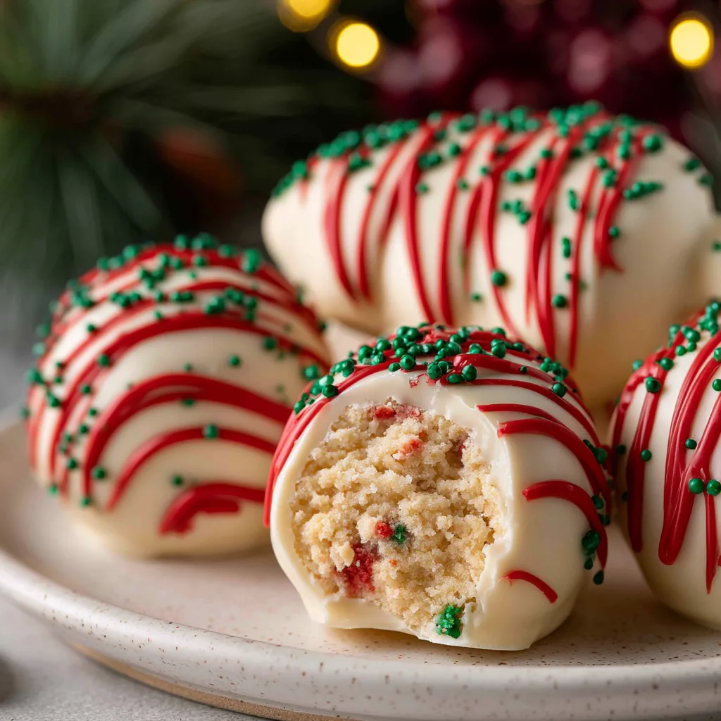 Christmas Tree Cake Truffles with Little Debbies cakes