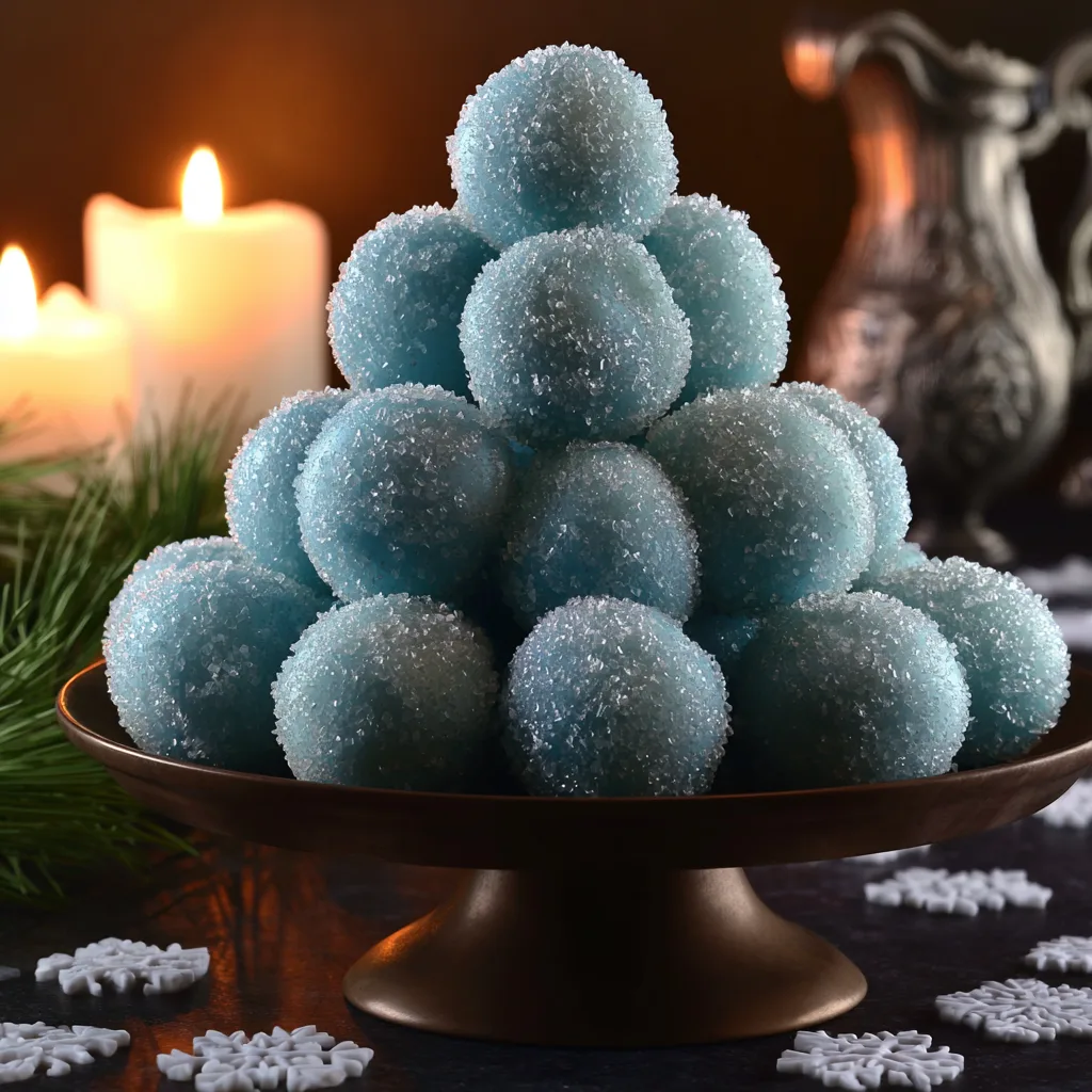 Blue Christmas Truffles - step by step
