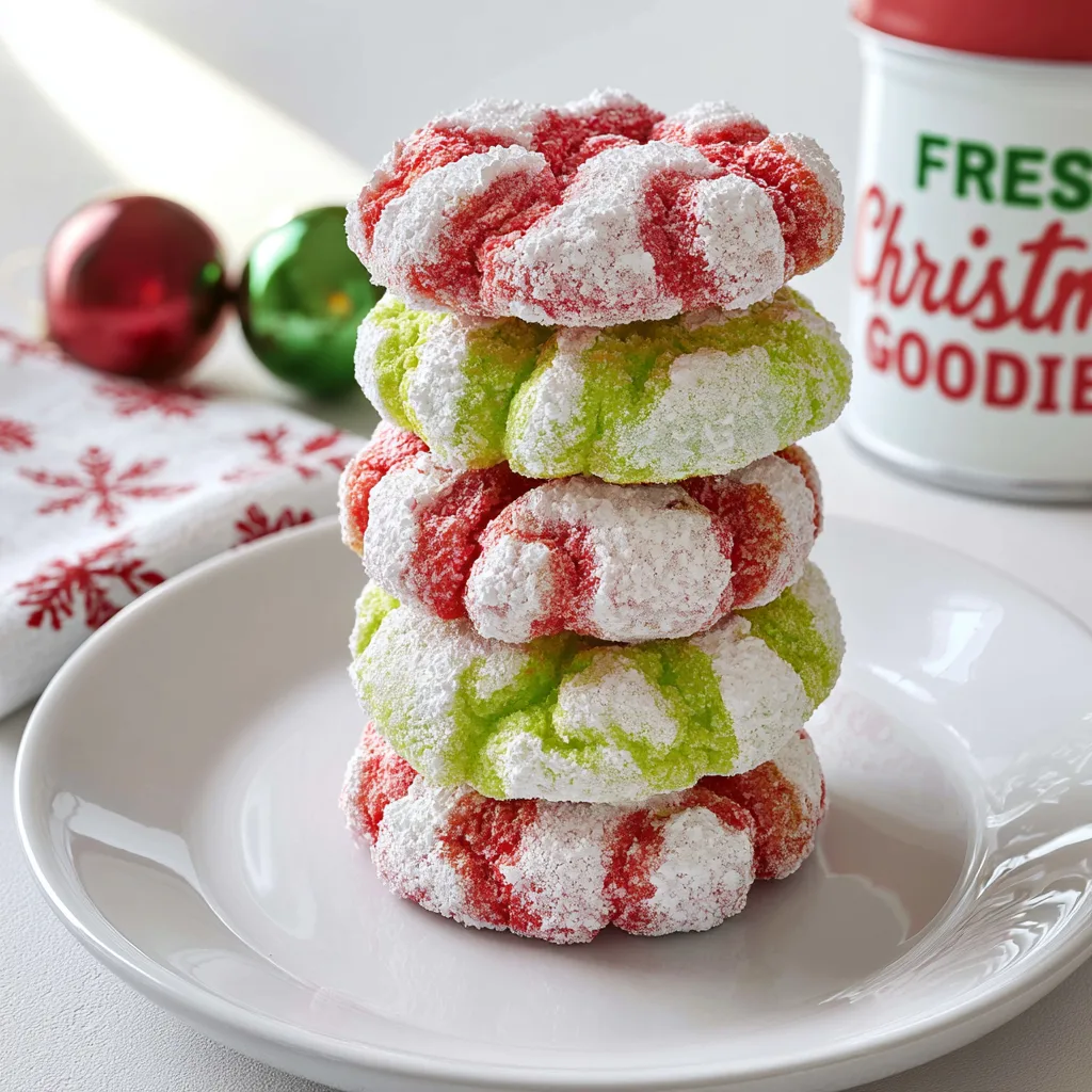 Christmas Crinkle Cookies - step by step