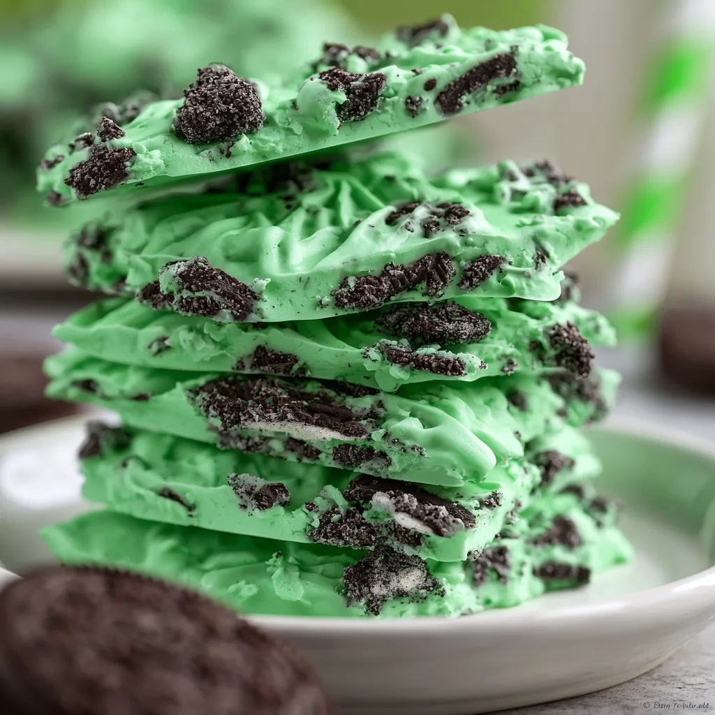 Mint Oreo Bark - step by step